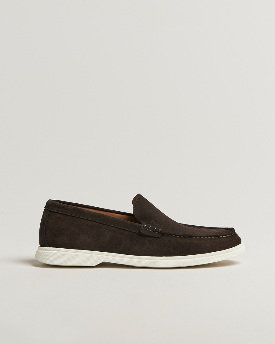 Mies | BOSS BLACK Sienne Suede Loafer Dark Brown | BOSS BLACK | Sienne Suede Loafer Dark Brown