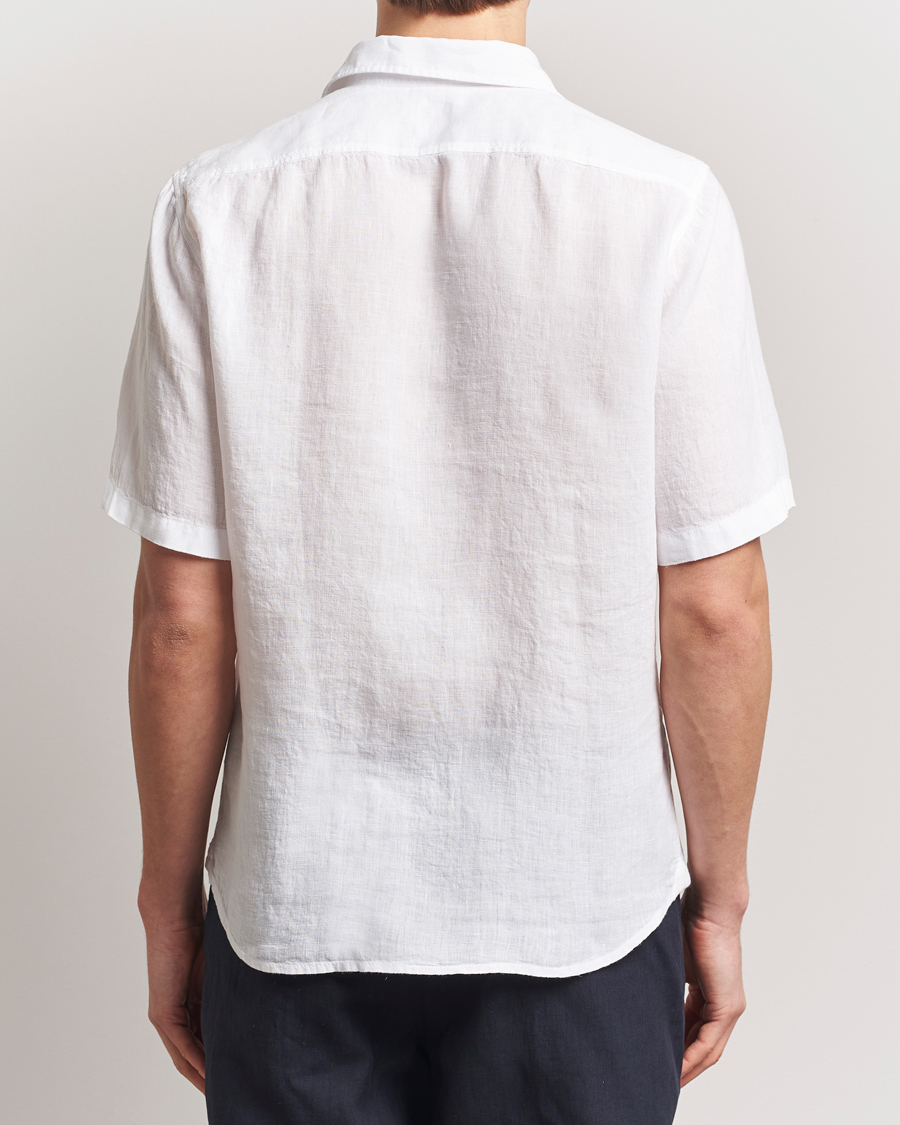 Mies | Kauluspaidat | BOSS ORANGE | Rash Linen Short Sleeve Shirt White