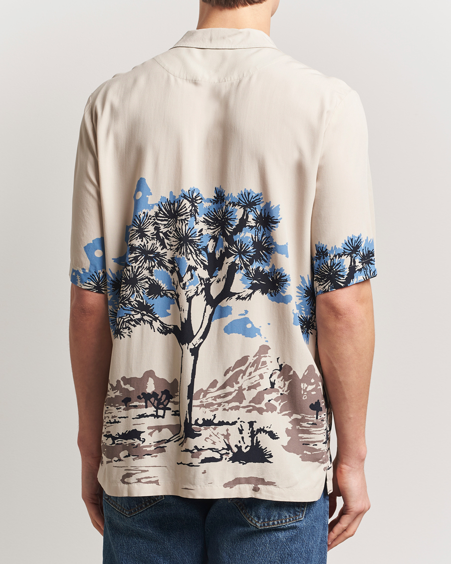 Mies | Kauluspaidat | BOSS ORANGE | Rayer Printed Short Sleeve Shirt Light Beige