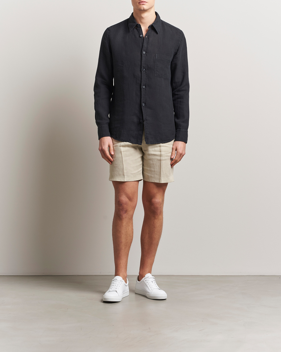 Mies | Kauluspaidat | BOSS ORANGE | Relegant Linen Shirt Black