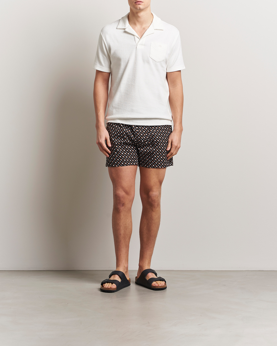 Mies | Uimahousut | BOSS BLACK | Manu Monogram Swimshorts Black