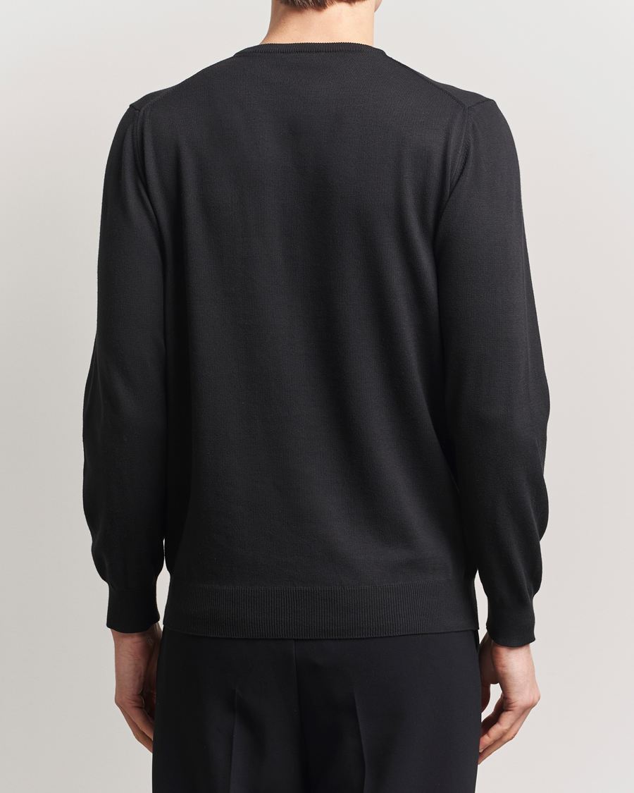 Mies | Puserot | Morgano | Supersoft Egyptian Cotton Crew Neck Black