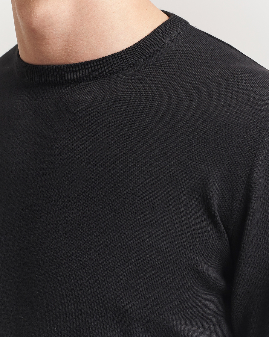 Mies | Puserot | Morgano | Supersoft Egyptian Cotton Crew Neck Black