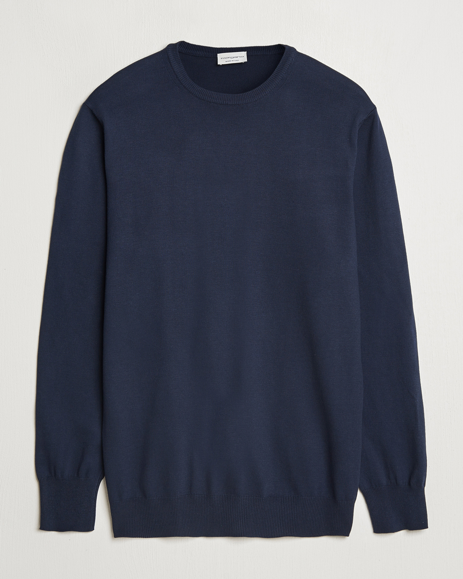 Mies | Puserot | Morgano | Supersoft Egyptian Cotton Crew Neck Navy
