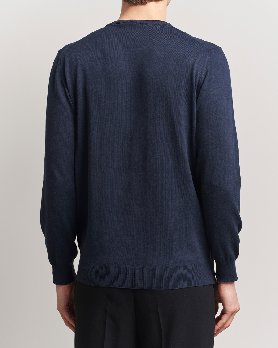Mies | Puserot | Morgano | Supersoft Egyptian Cotton Crew Neck Navy