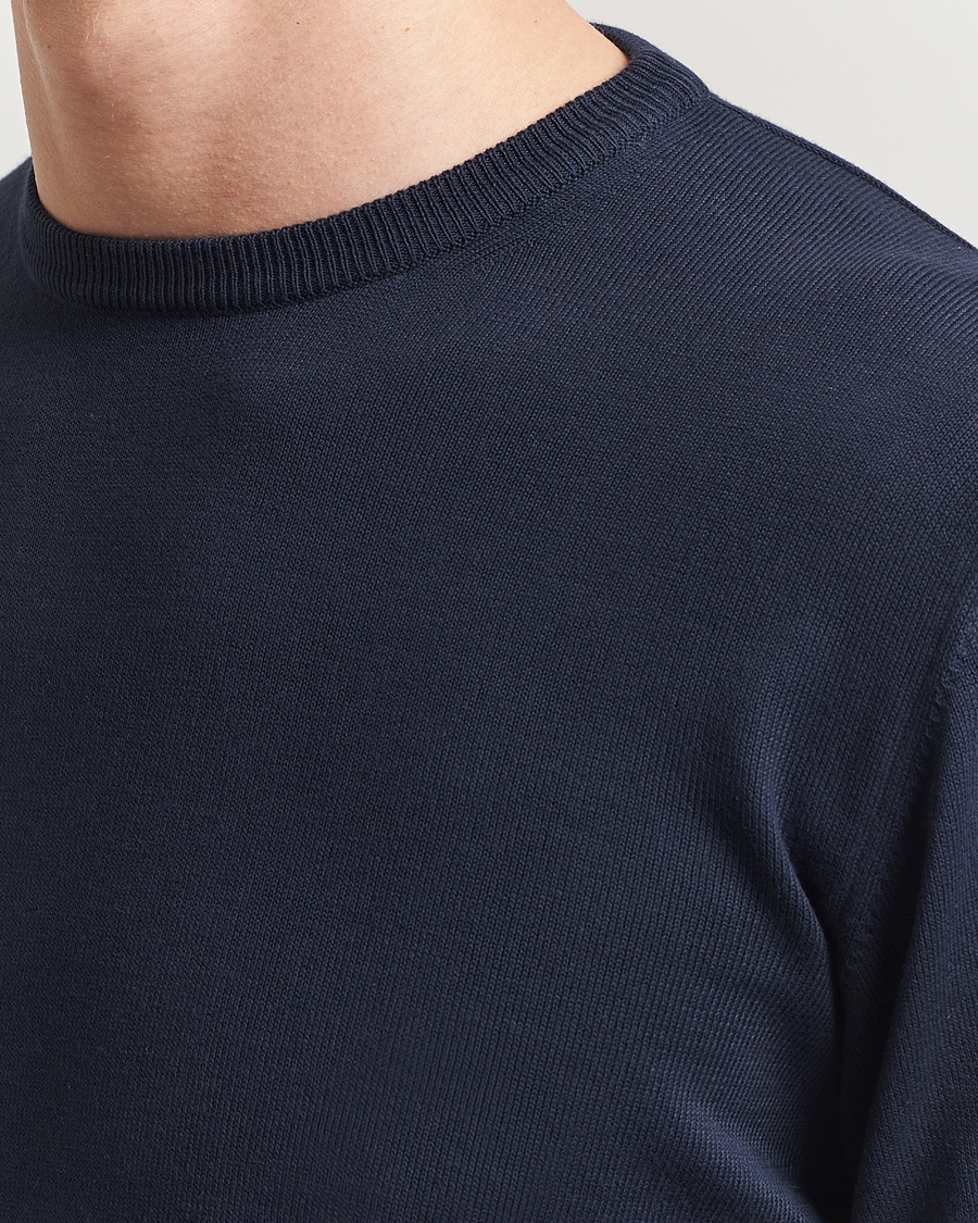 Mies | Puserot | Morgano | Supersoft Egyptian Cotton Crew Neck Navy