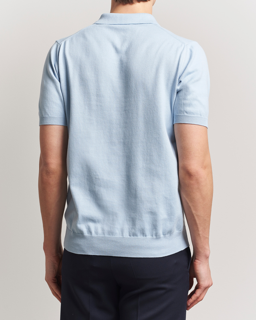 Mies | Pikeet | Morgano | Supersoft Egyptian Cotton Polo Light Blue