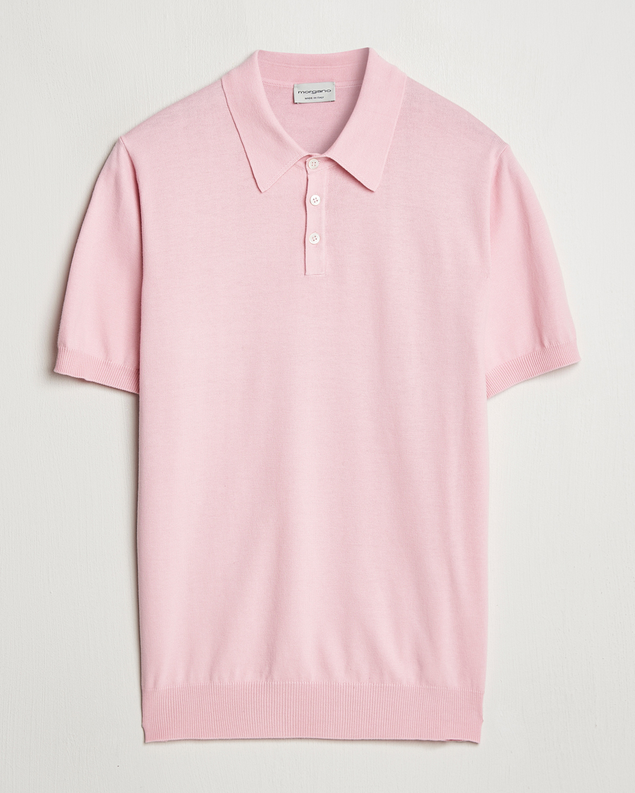 Mies | Pikeet | Morgano | Supersoft Egyptian Cotton Polo Light Pink