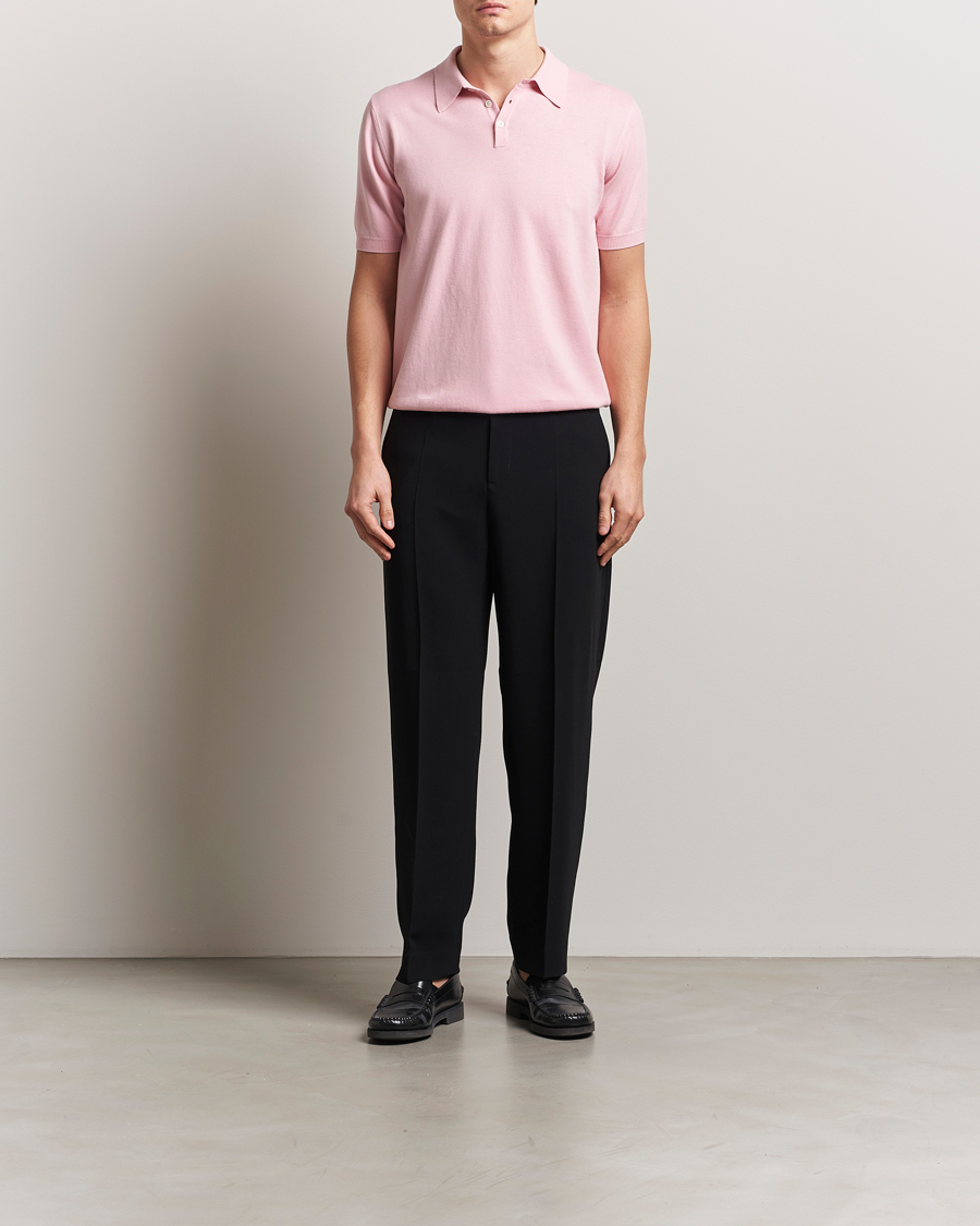 Mies | Pikeet | Morgano | Supersoft Egyptian Cotton Polo Light Pink