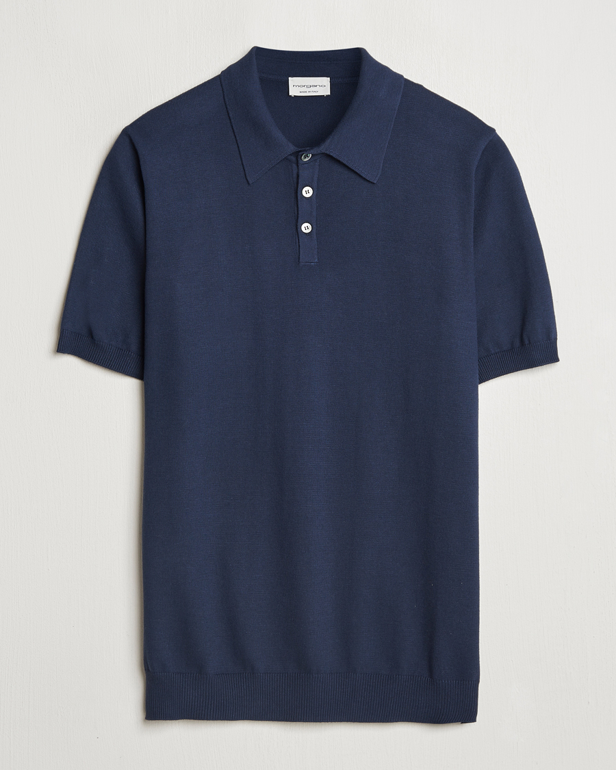 Mies | Pikeet | Morgano | Supersoft Egyptian Cotton Polo Navy