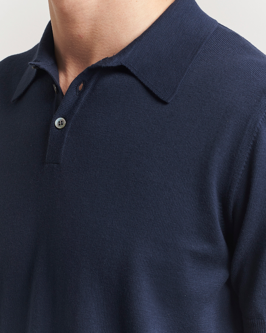 Mies | Pikeet | Morgano | Supersoft Egyptian Cotton Polo Navy