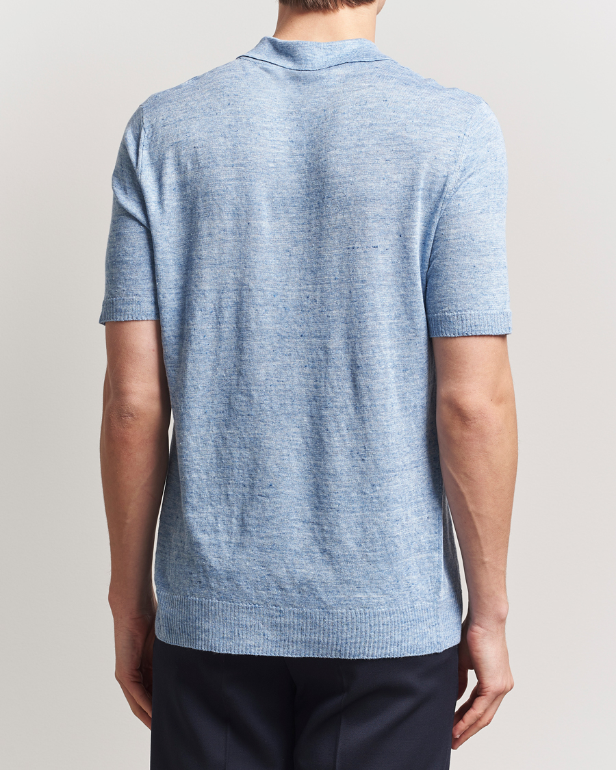 Mies | Pikeet | Morgano | Linen Polo Blue