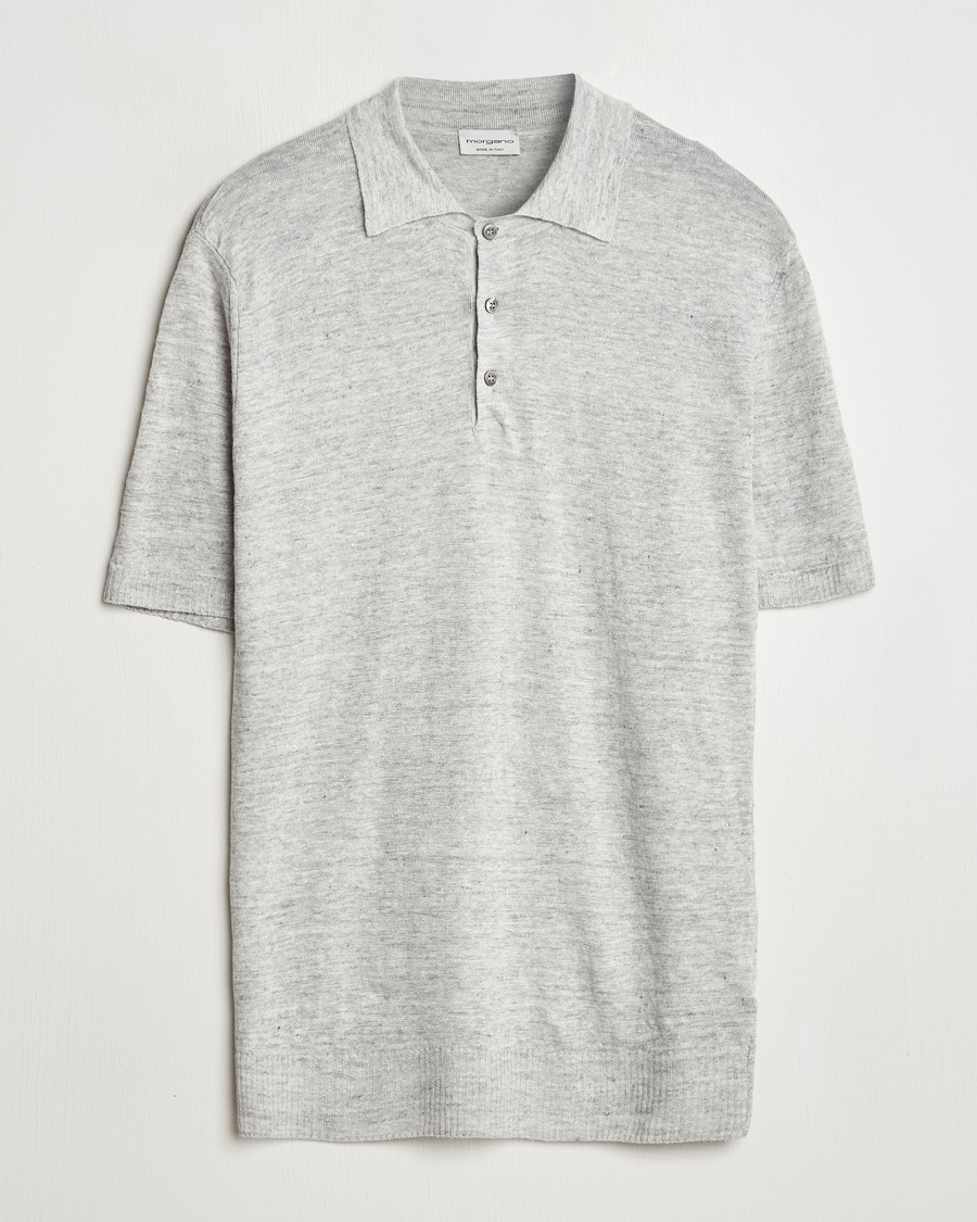 Mies | Pikeet | Morgano | Linen Polo Grey