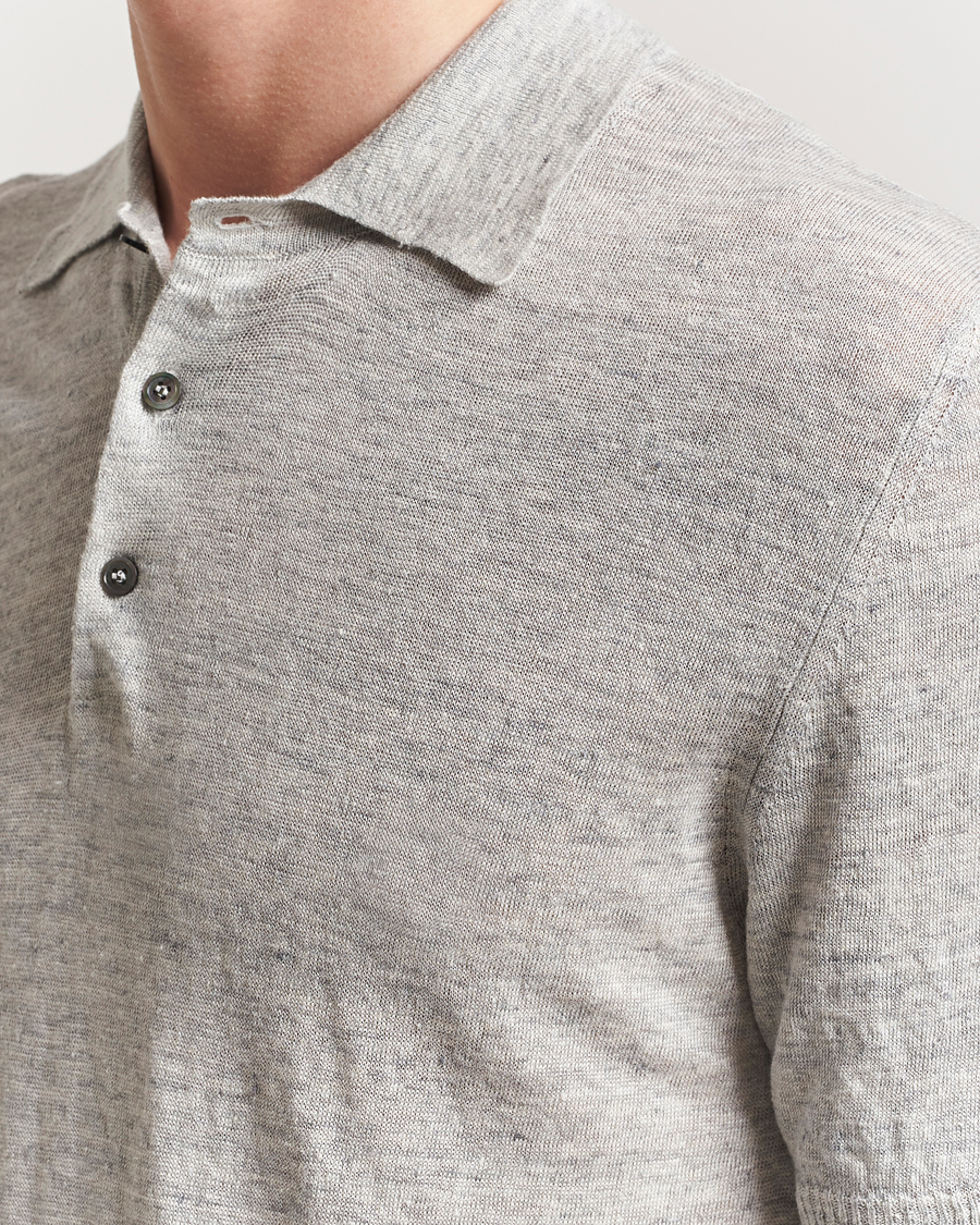 Mies | Pikeet | Morgano | Linen Polo Grey