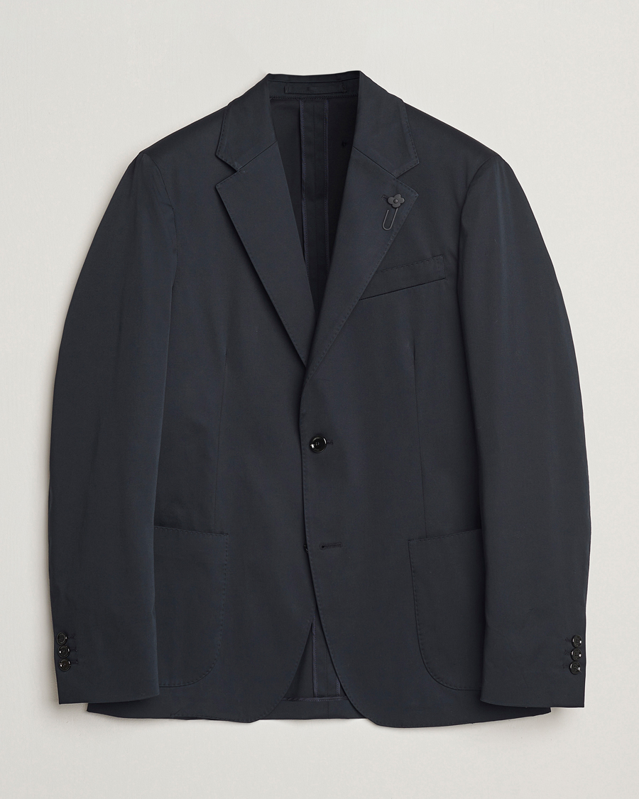Mies | Pikkutakit | Lardini | Cotton Satin Stretch Blazer Navy
