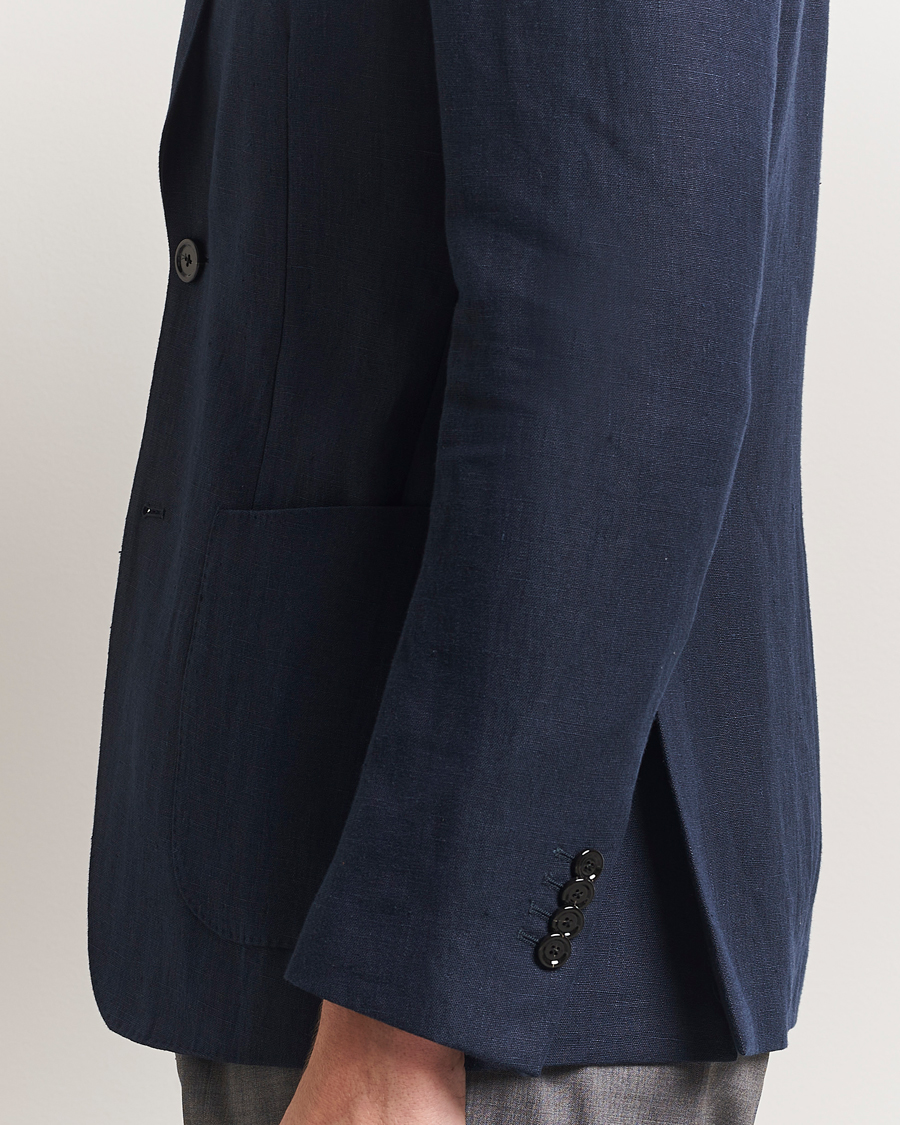 Mies | Pikkutakit | Lardini | Linen Canvas Blazer Navy