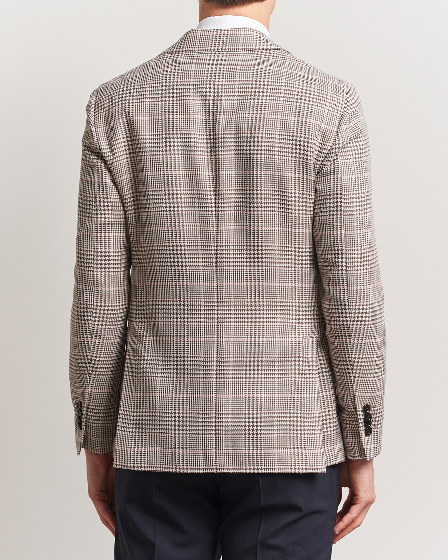 Mies | Pikkutakit | Lardini | Wool/Cotton Checked Blazer Brown/Pink