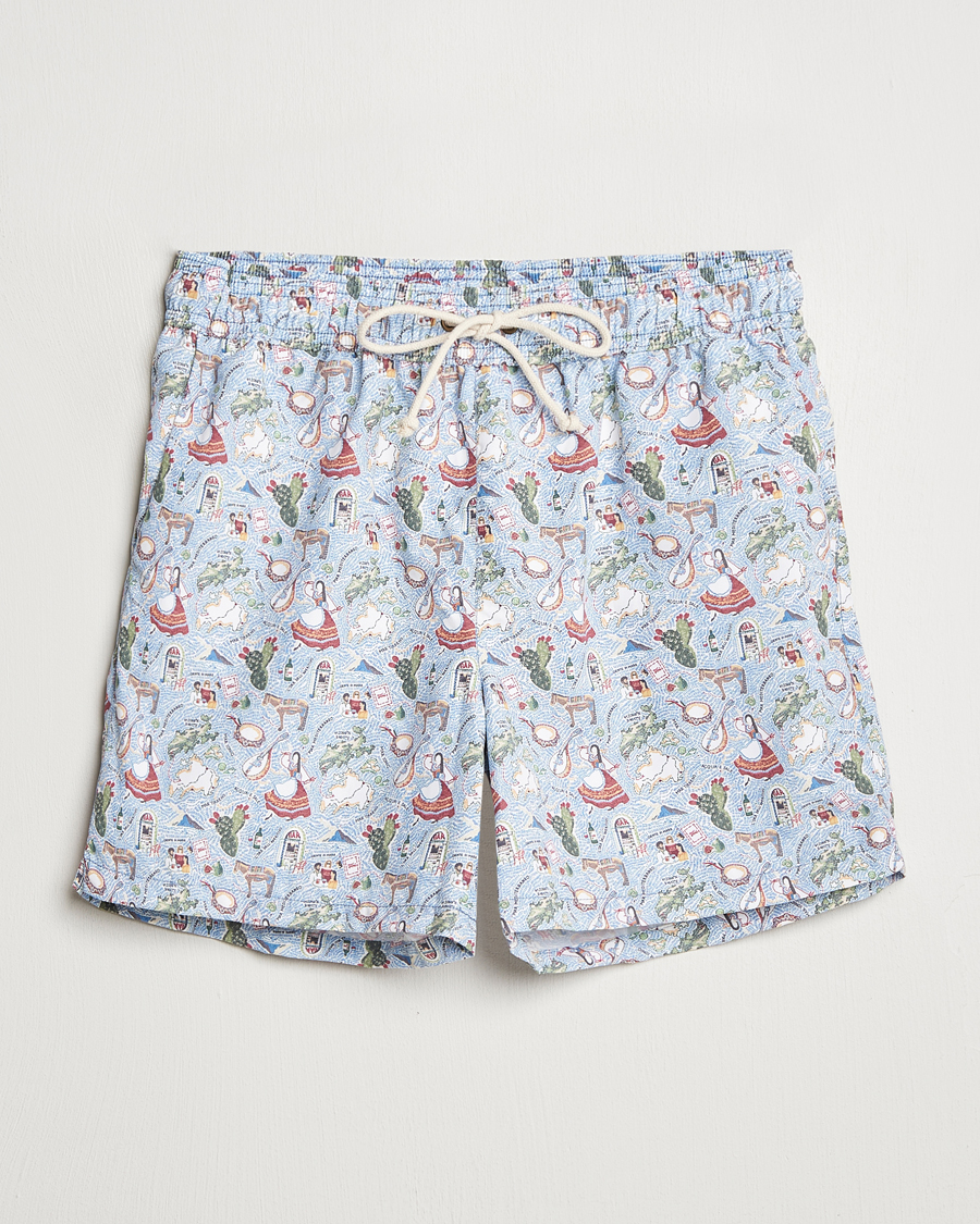 Mies | Uimahousut | Ripa Ripa | Printed Swimshorts Blue