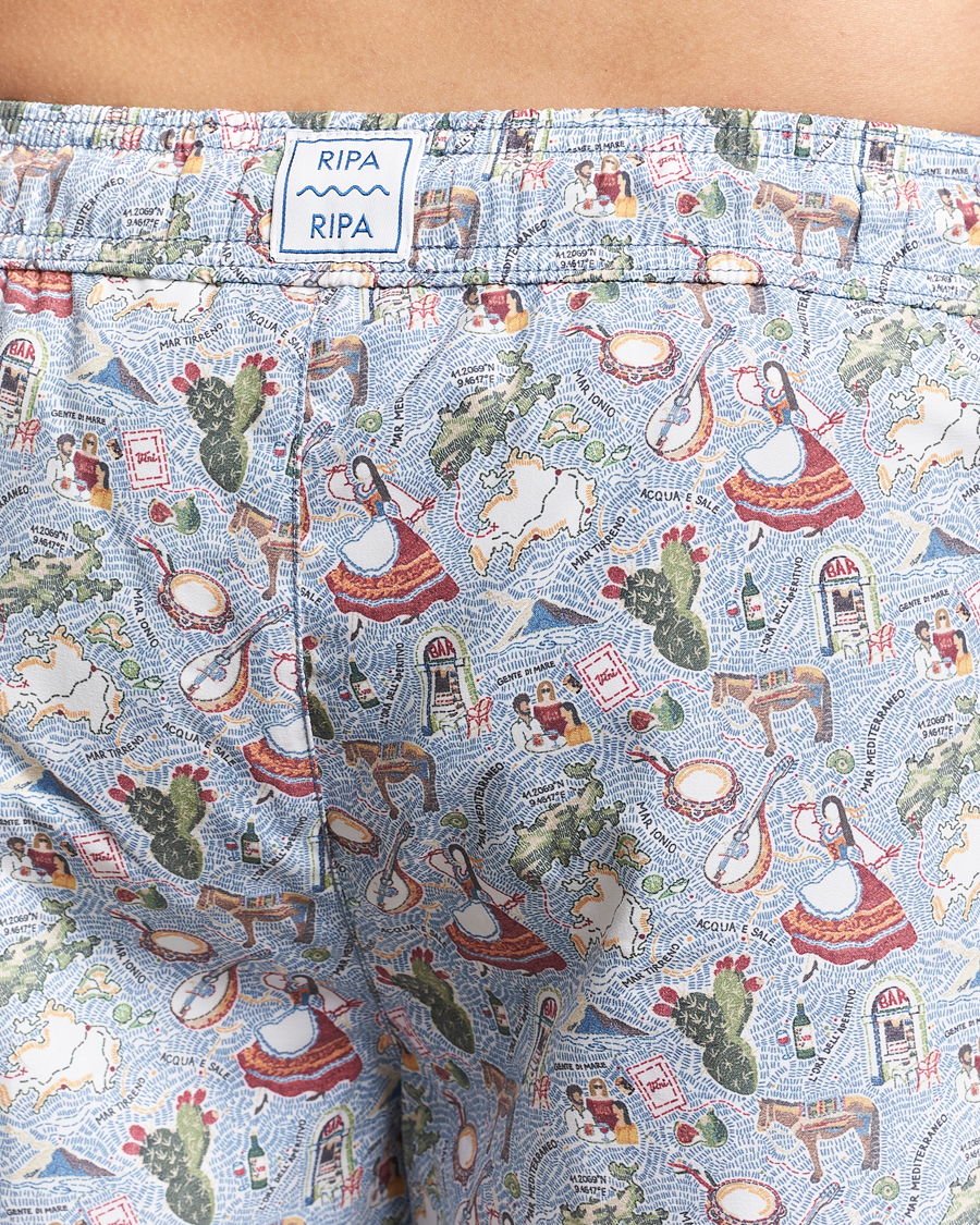 Mies | Uimahousut | Ripa Ripa | Printed Swimshorts Blue