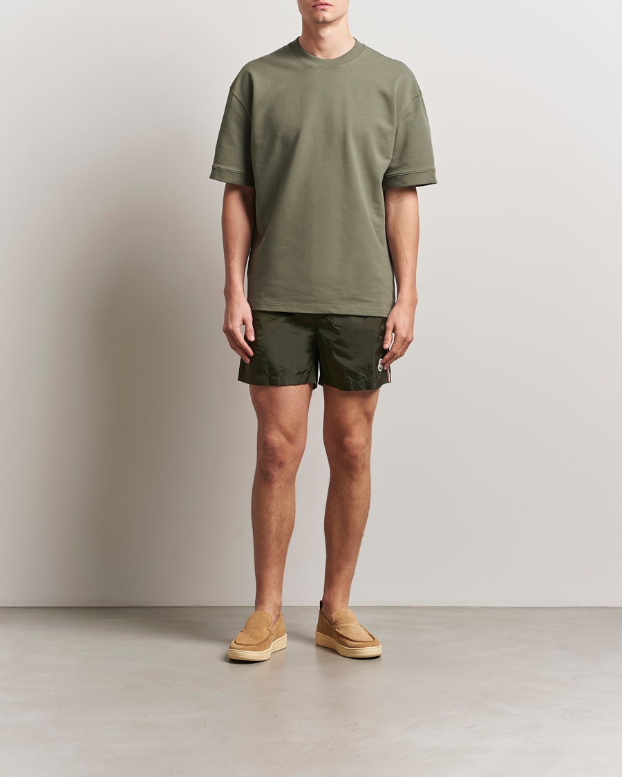 Mies | Uimahousut | Moncler | Nylon Swim Shorts Dark Green