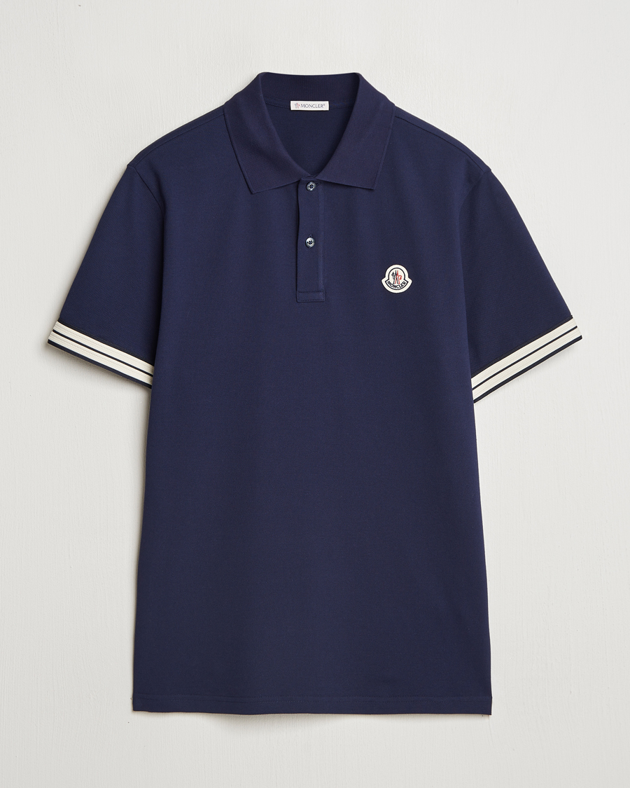 Mies | Pikeet | Moncler | Contrast Rib Polo Navy