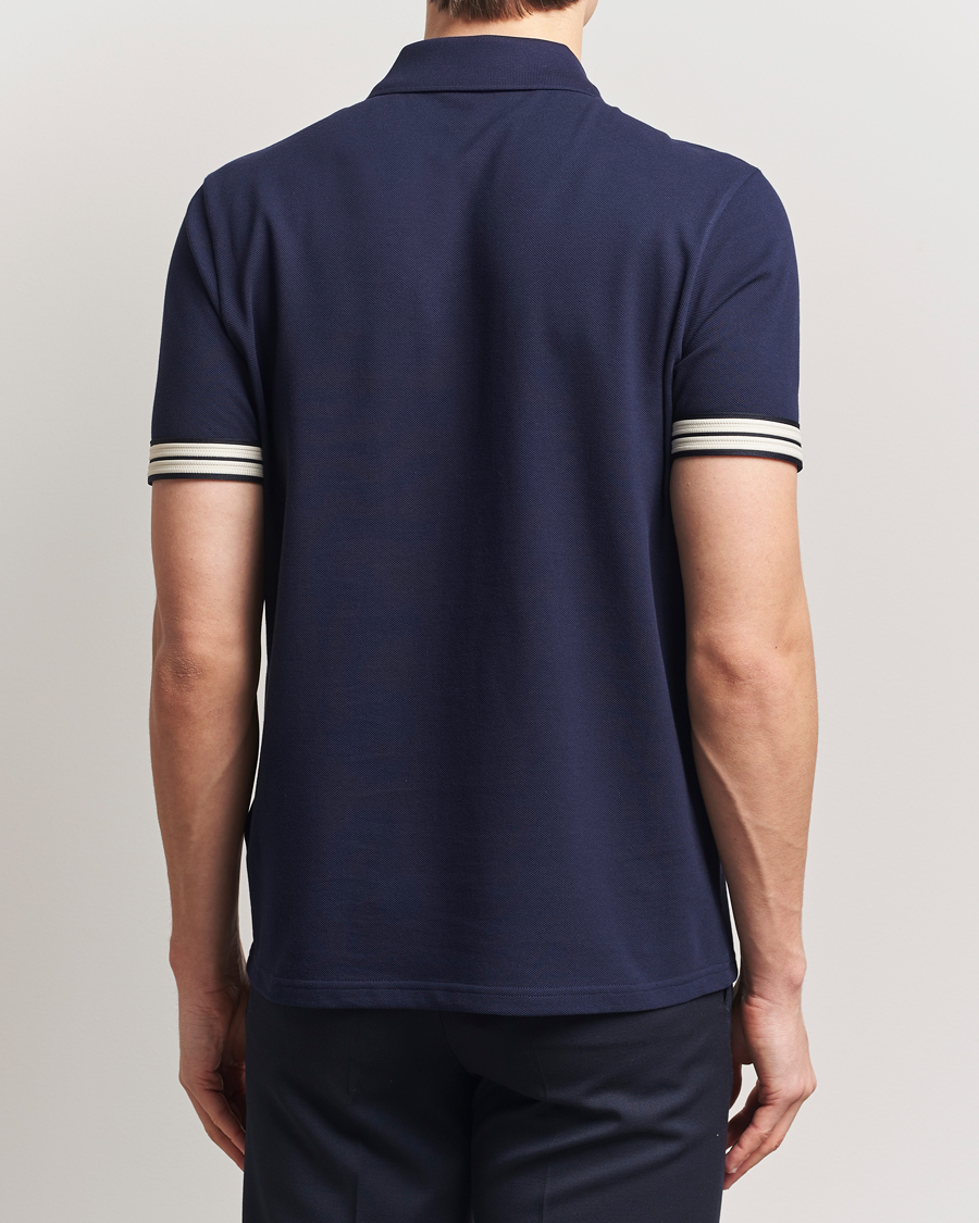 Mies | Pikeet | Moncler | Contrast Rib Polo Navy