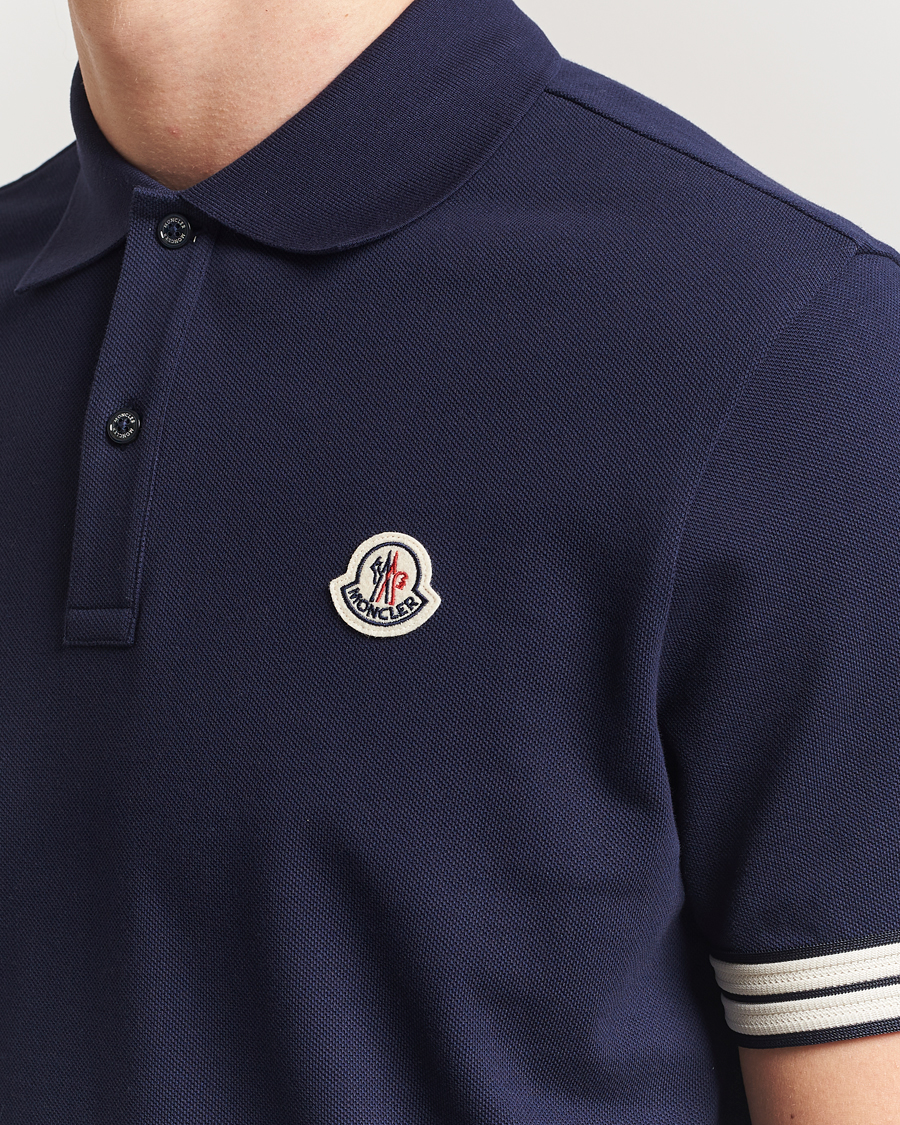 Mies | Pikeet | Moncler | Contrast Rib Polo Navy