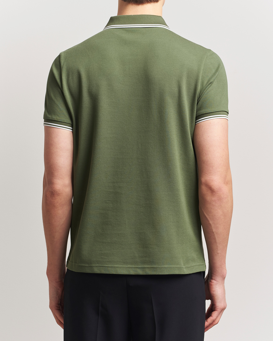 Mies | Pikeet | Moncler | Contrast Rib Polo Dark Green