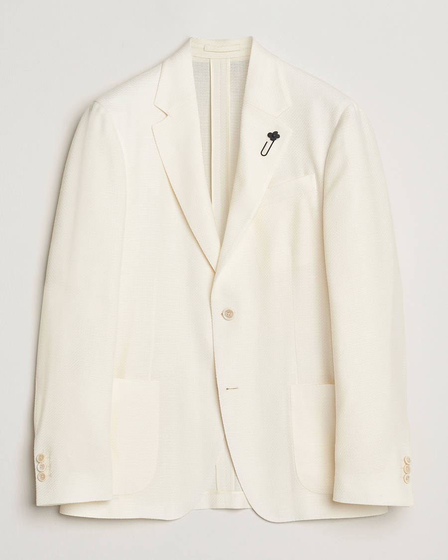 Mies | Pikkutakit | Lardini | Wool/Linen/Silk Blazer Beige