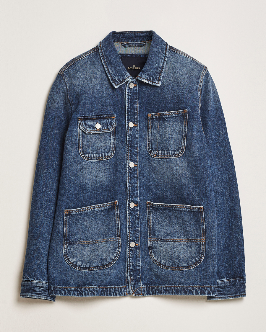 Mies | Kauluspaidat | Morris | Denim Shirt Jacket Blue