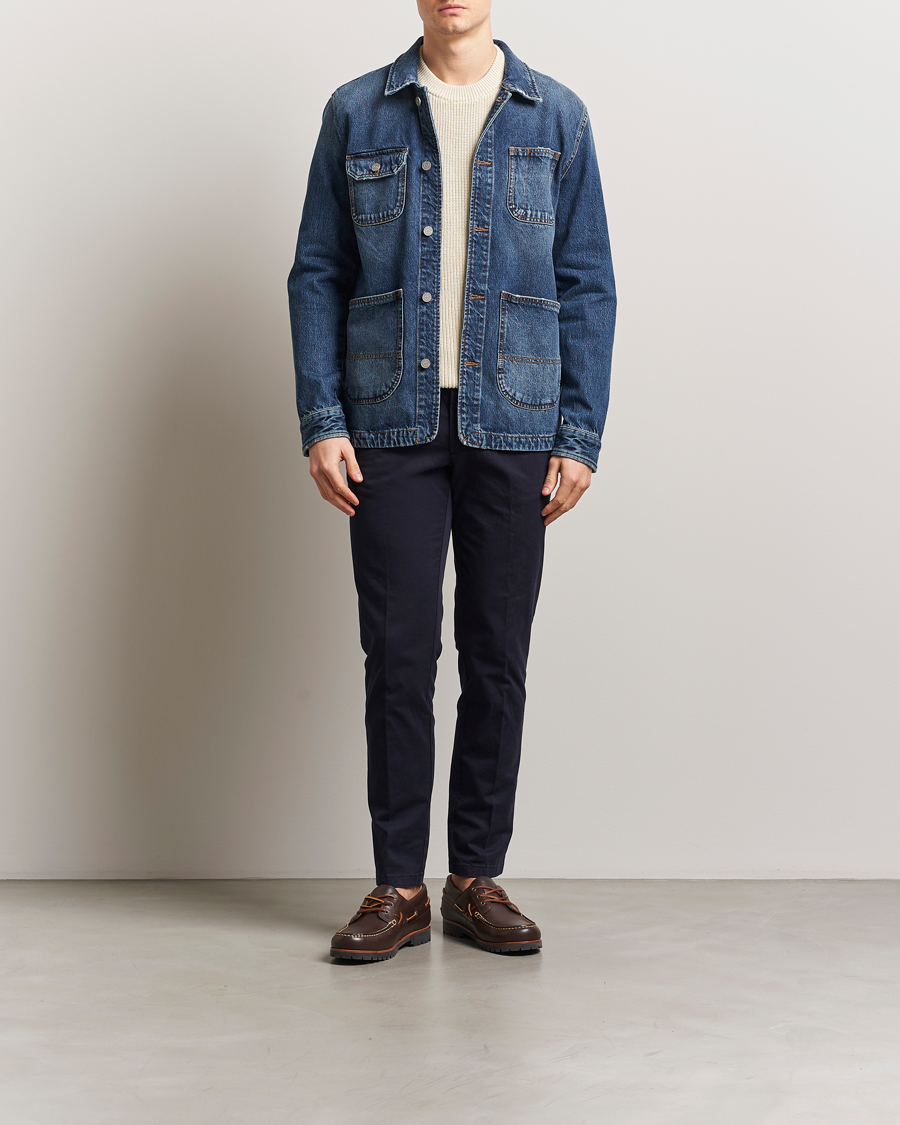 Mies | Kauluspaidat | Morris | Denim Shirt Jacket Blue