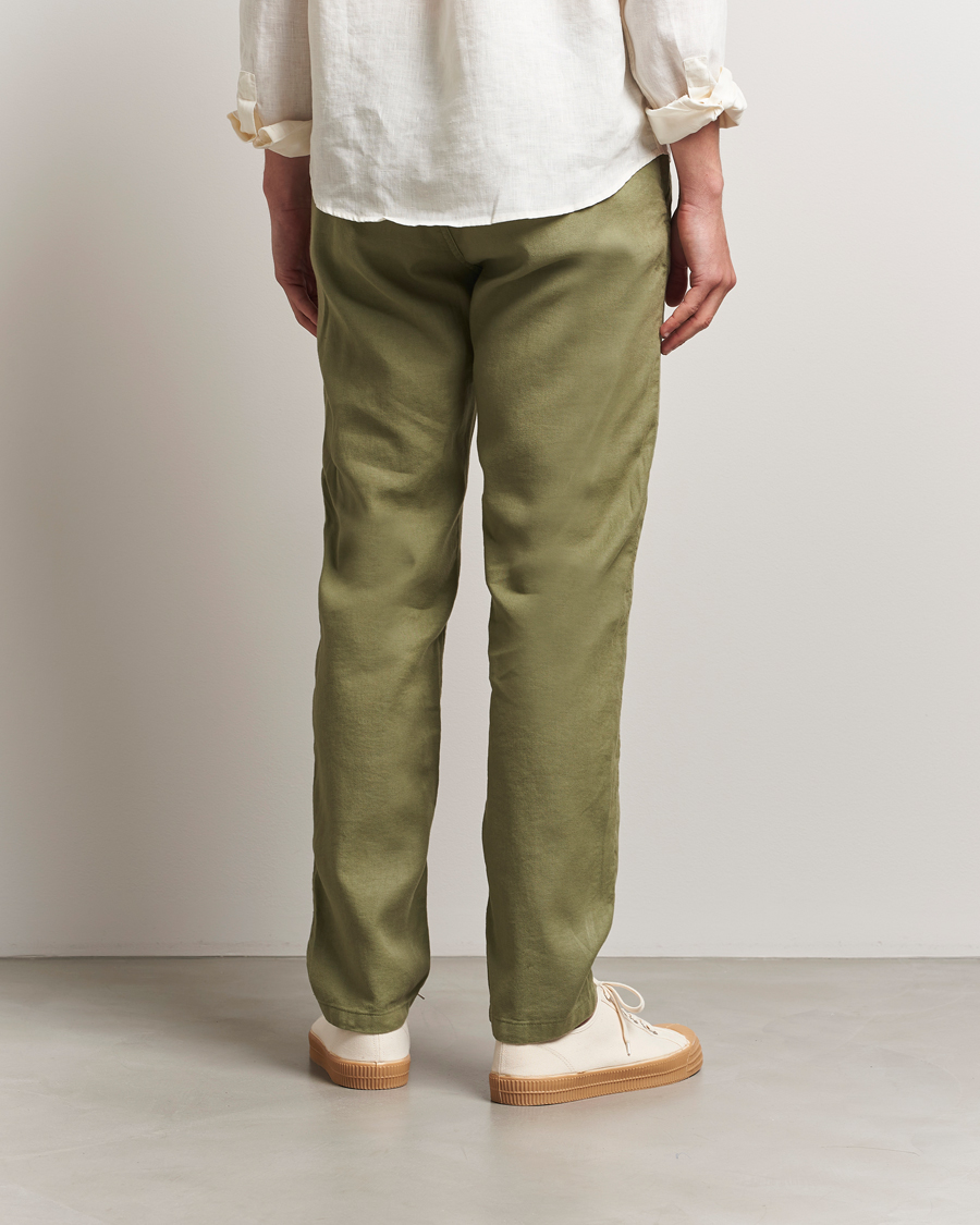 Mies | Housut | Morris | Fenix Linen/Cotton Trousers Olive