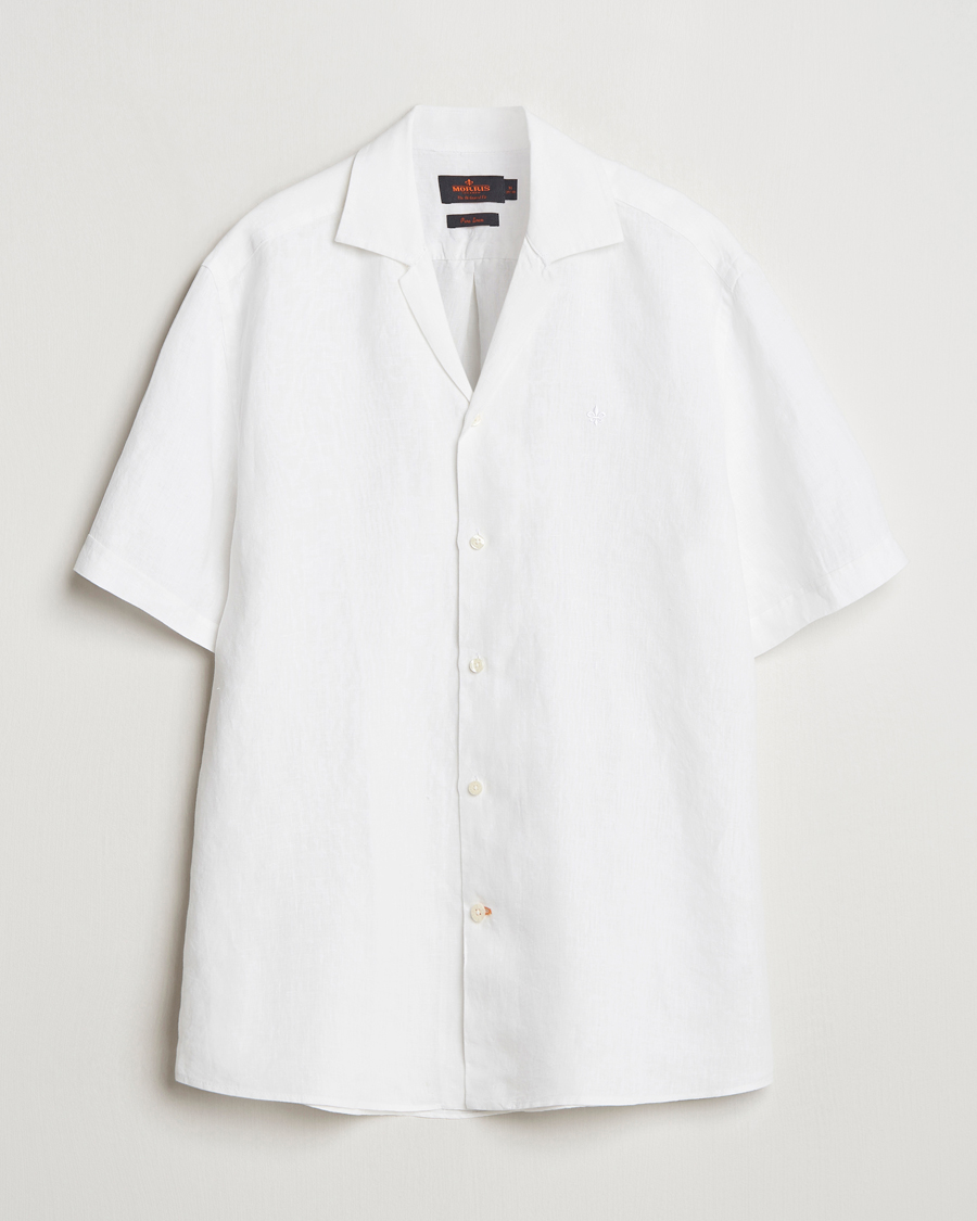 Mies | Kauluspaidat | Morris | Resort Linen Shirt White
