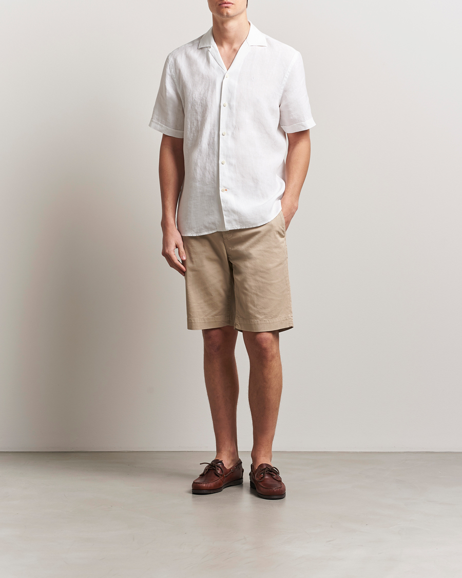 Mies | Kauluspaidat | Morris | Resort Linen Shirt White