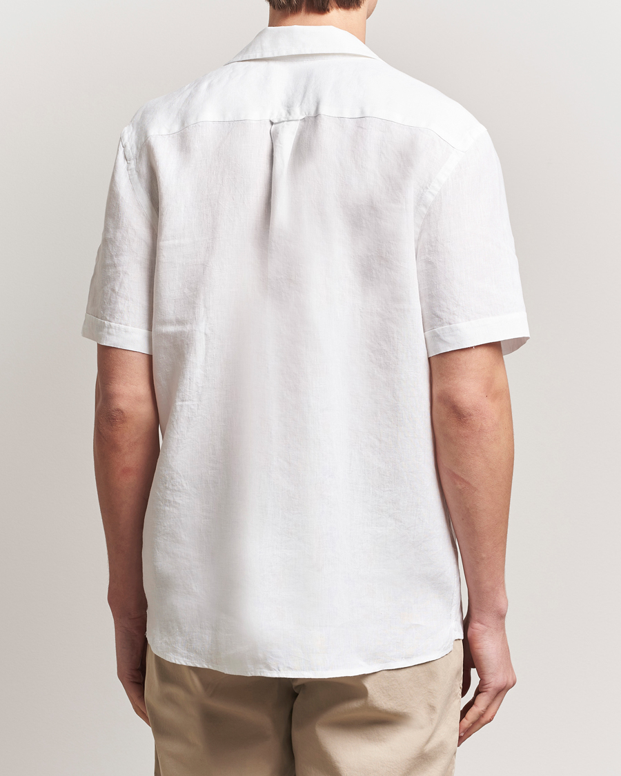 Mies | Kauluspaidat | Morris | Resort Linen Shirt White