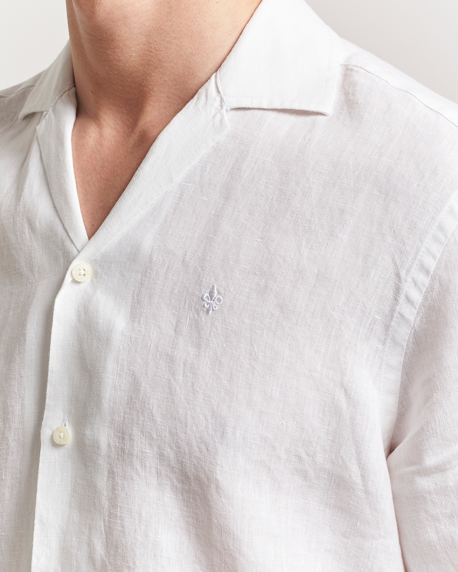 Mies | Kauluspaidat | Morris | Resort Linen Shirt White