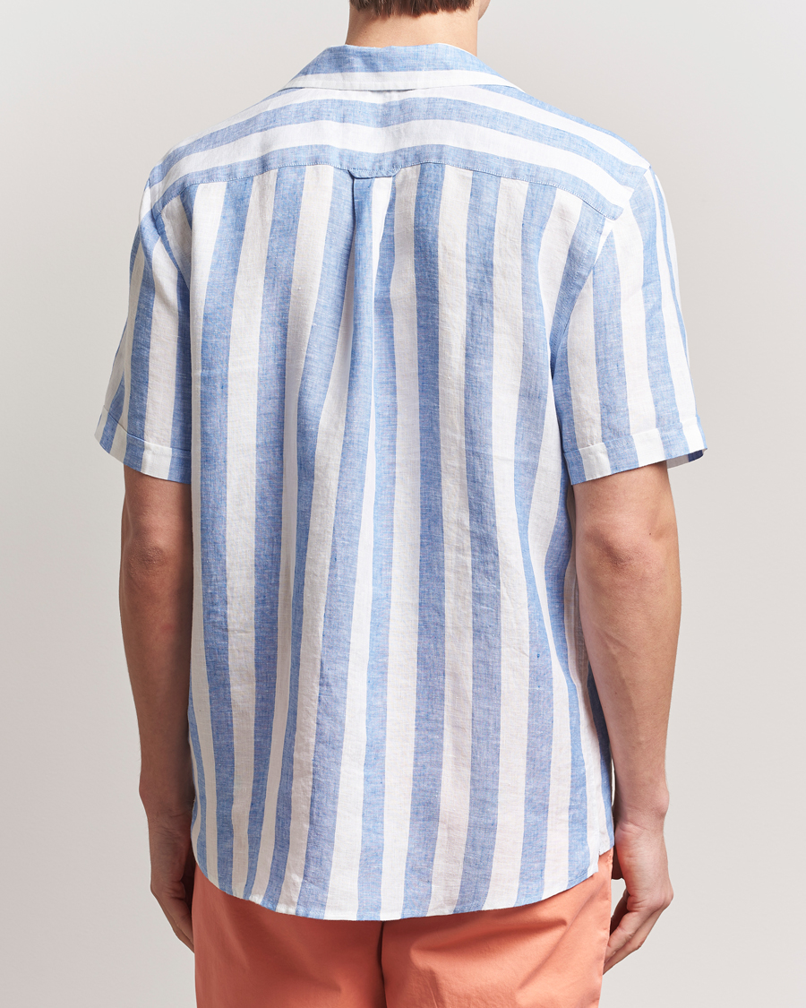 Mies | Kauluspaidat | Morris | Resort Linen Shirt Blue
