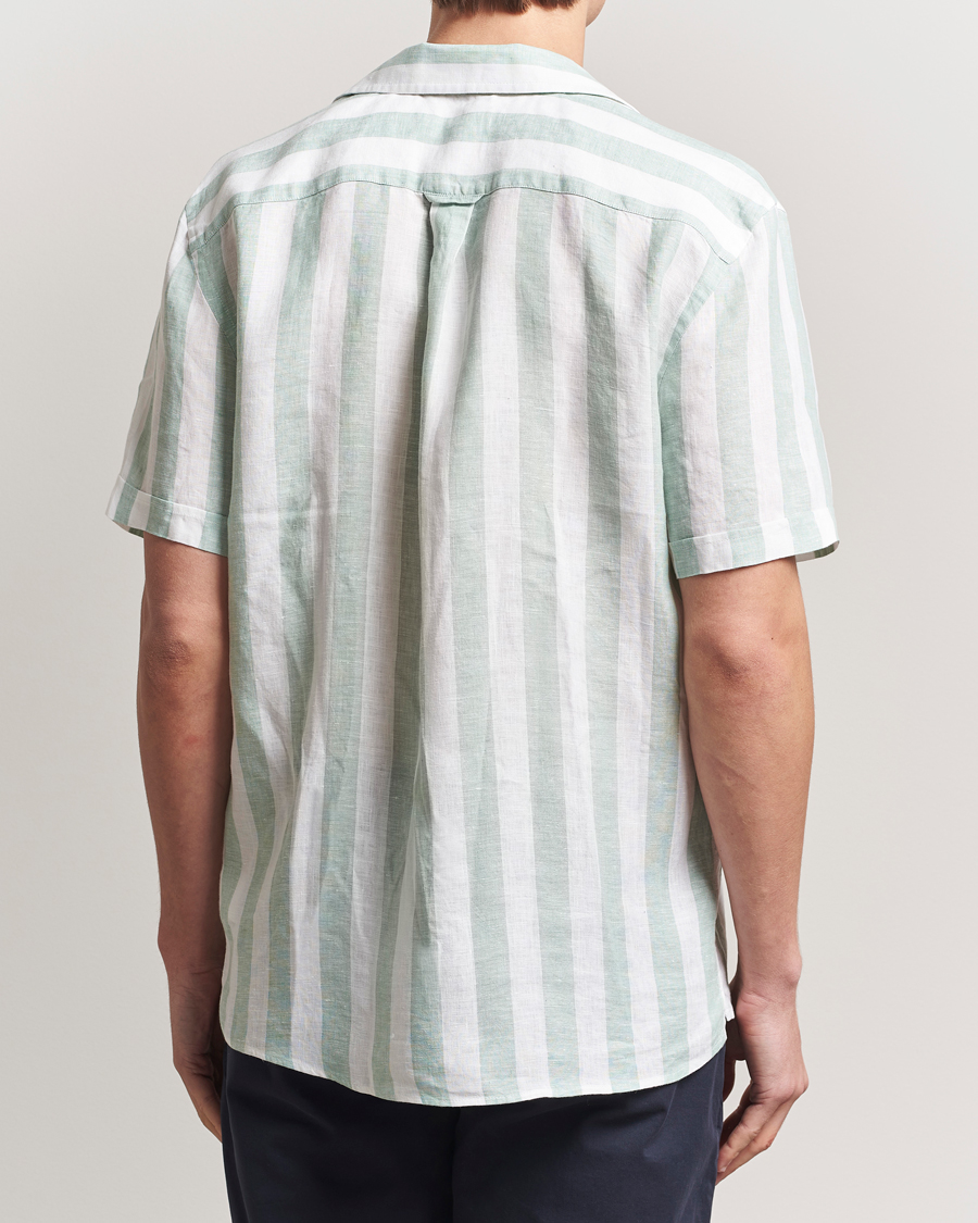 Mies | Kauluspaidat | Morris | Resort Linen Shirt Green