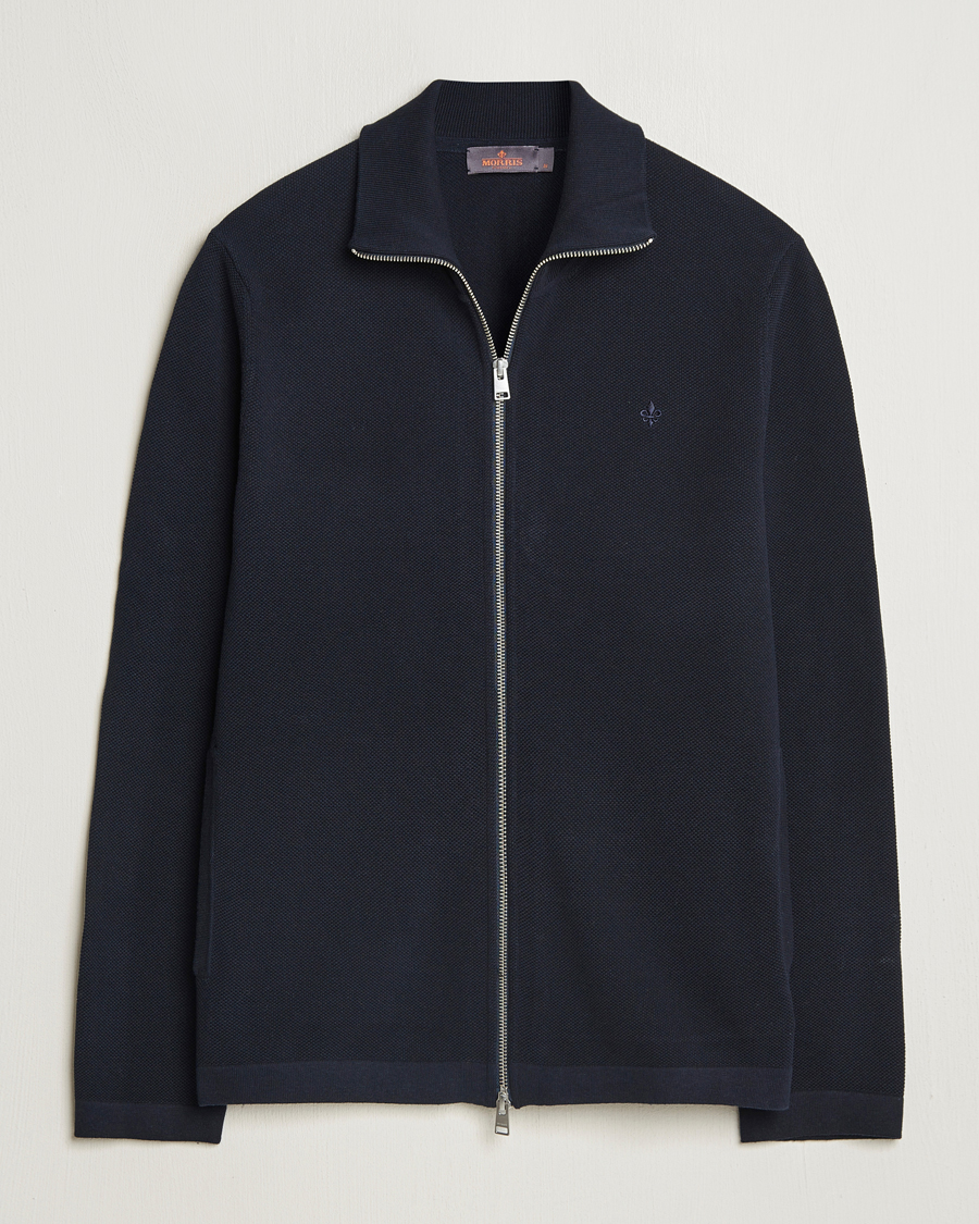 Mies | Puserot | Morris | Jake Zip Cardigan Dark Blue