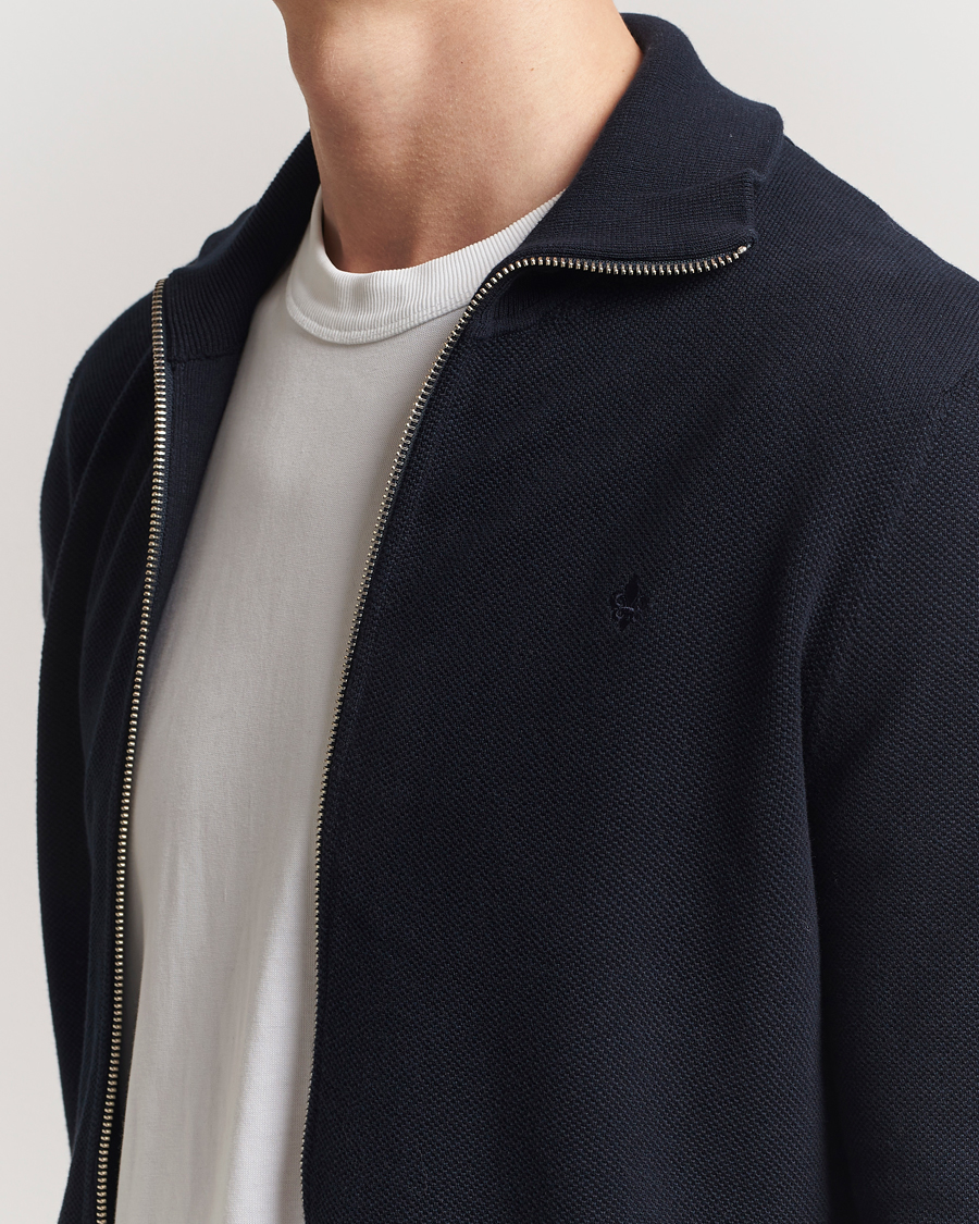 Mies | Puserot | Morris | Jake Zip Cardigan Dark Blue
