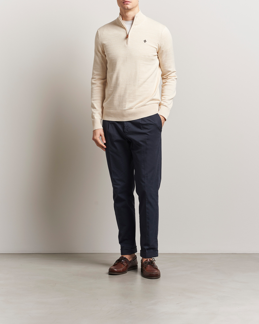 Mies | Puserot | Morris | Randall Half Zip Off White