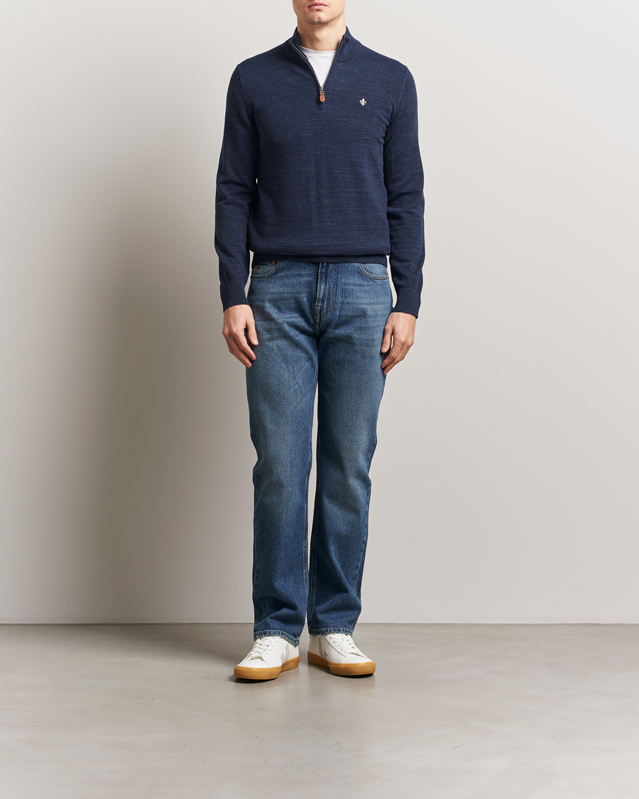 Mies | Puserot | Morris | Randall Half Zip Dark Blue