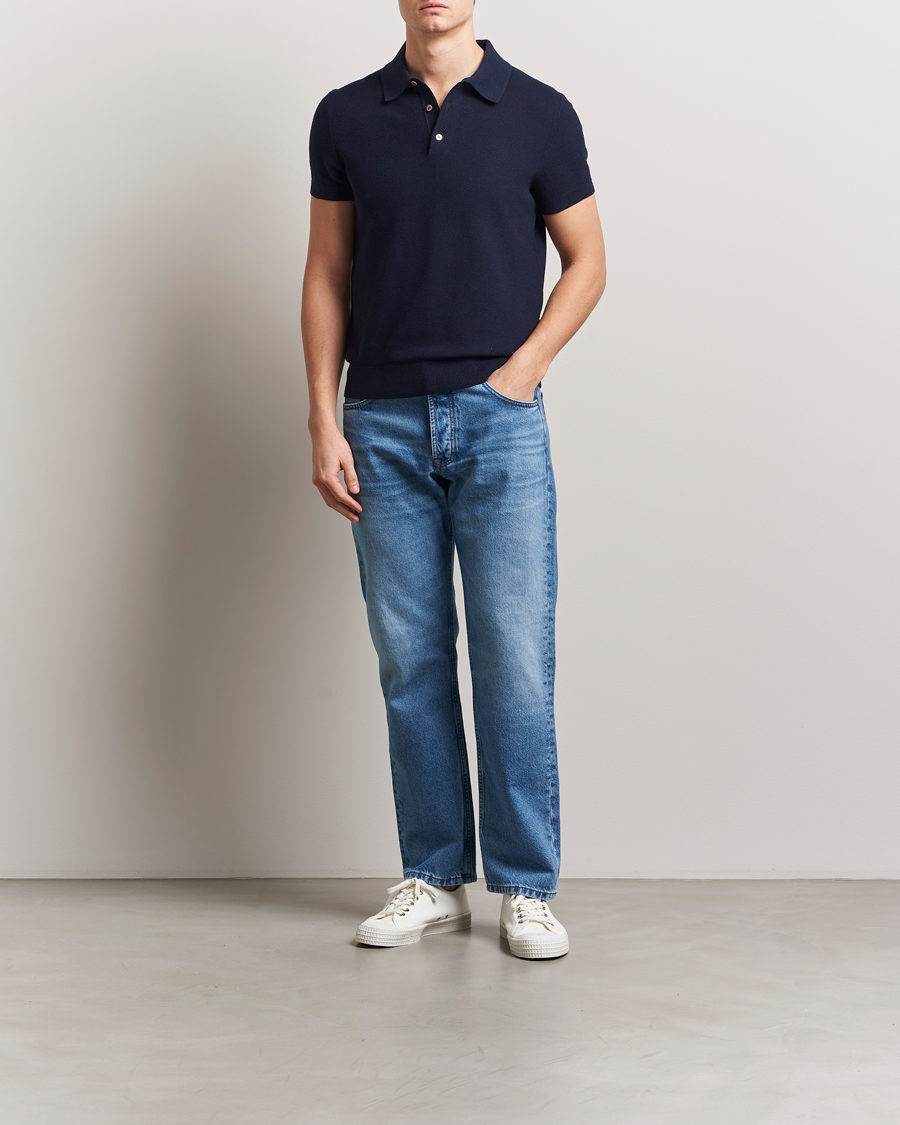 Mies | Pikeet | Morris | Walter Knitted Polo Navy