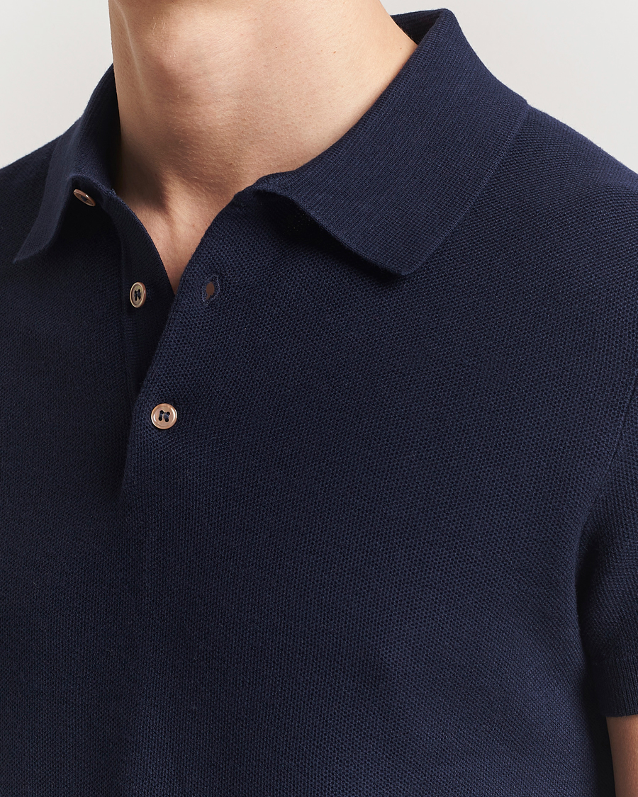 Mies | Pikeet | Morris | Walter Knitted Polo Navy