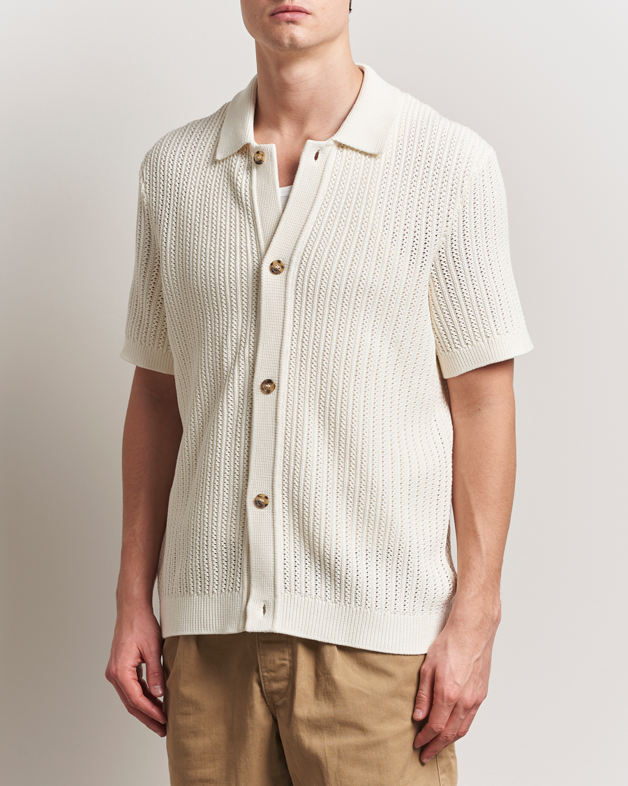Mies | Kauluspaidat | Morris | Connors Short Sleeve Shirt Off White