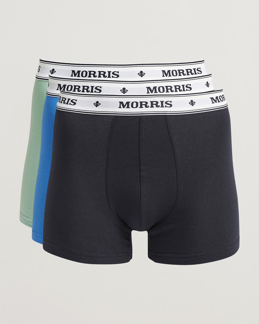 Mies | Alusvaatteet | Morris | 3-Pack Boxer Briefs Navy/Green/Blue