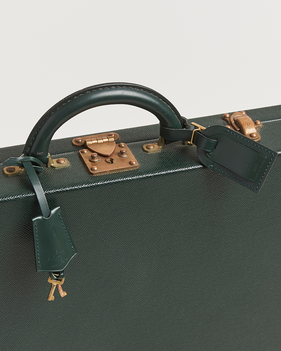 Mies | Louis Vuitton Pre-Owned Diplomat Briefcase Taiga Green | Louis Vuitton Pre-Owned | Diplomat Briefcase Taiga Green