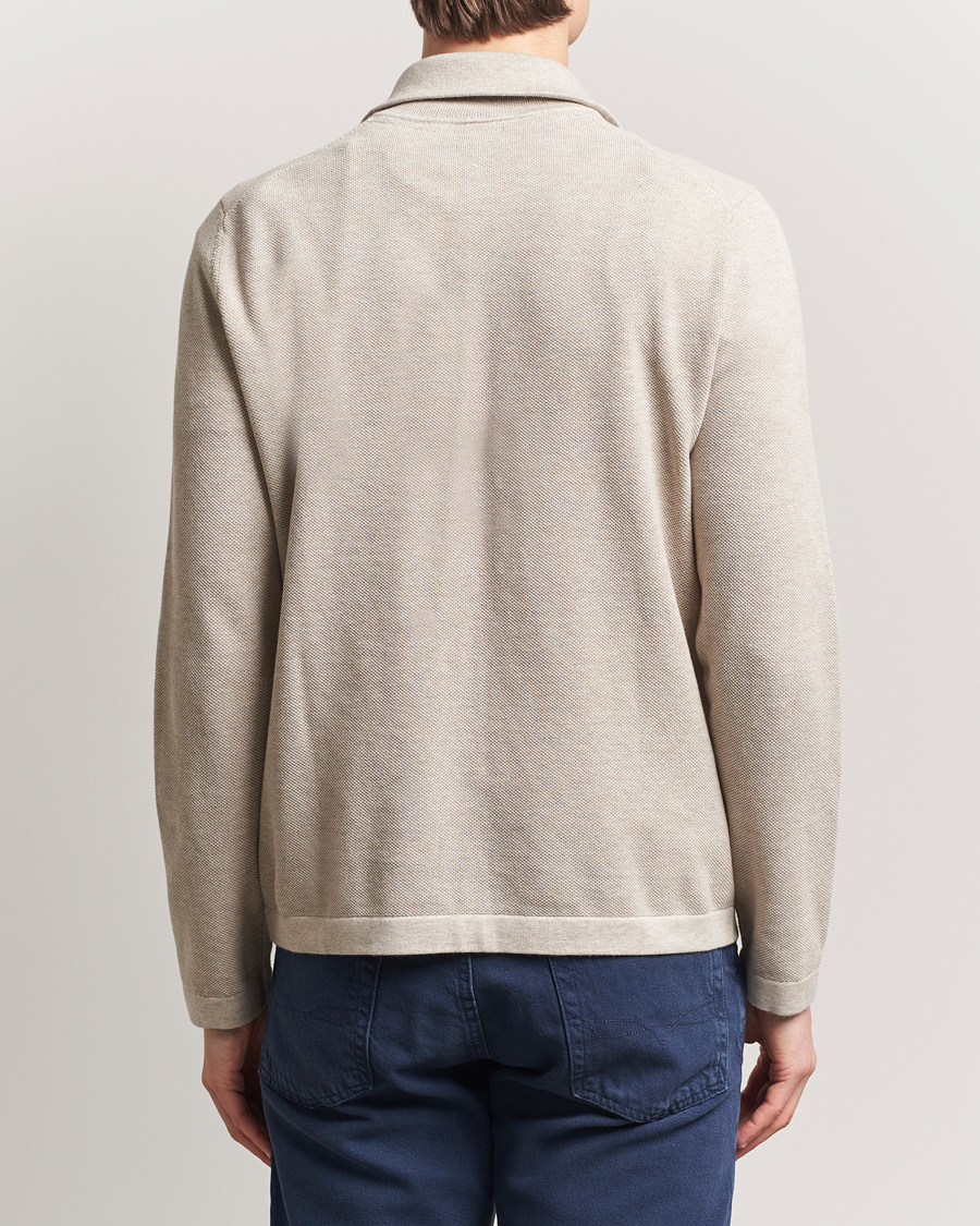 Mies | Puserot | Morris | Jake Cotton Half Zip Khaki