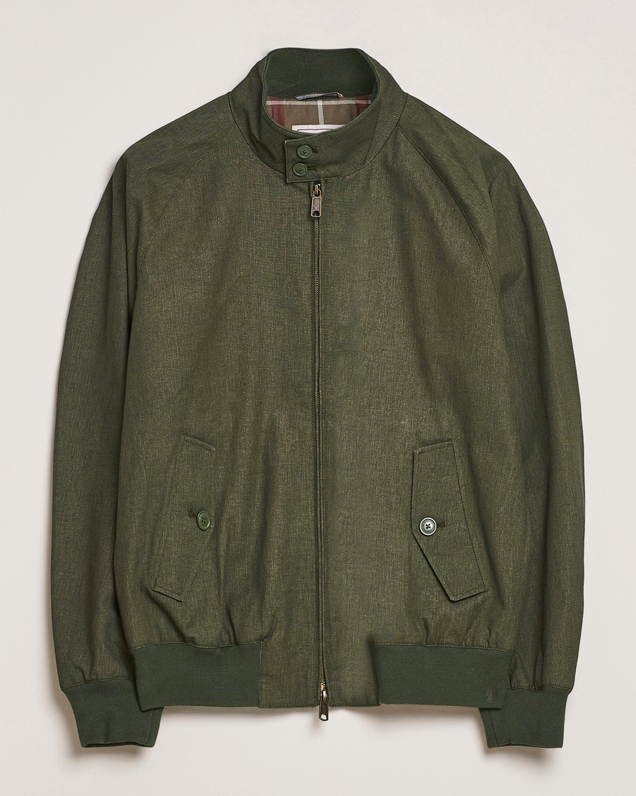 Mies | Takit | Baracuta | Tent Cloth Coated Cotton/Linen G9 Jacket Green