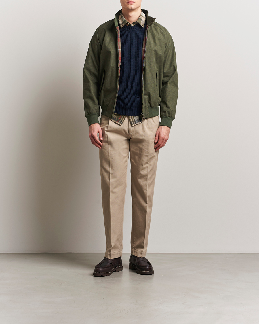 Mies | Takit | Baracuta | Tent Cloth Coated Cotton/Linen G9 Jacket Green